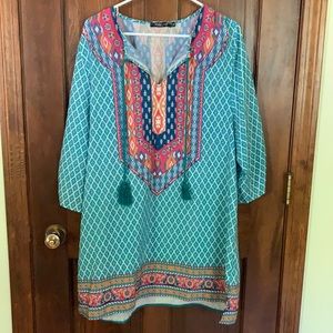 Multi colored boho dress XXL